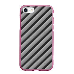 Чехол iPhone 7/8 матовый Полоса объемная, цвет: 3D-малиновый