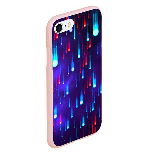 Чехол iPhone 7/8 матовый Neon rain / 3D-Светло-розовый – фото 2