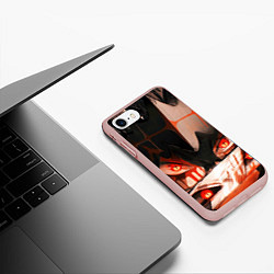 Чехол iPhone 7/8 матовый Аста и его демон - Черный клевер, цвет: 3D-светло-розовый — фото 2