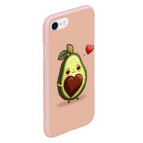 Чехол iPhone 7/8 матовый Влюбленная авокадо - парные / 3D-Светло-розовый – фото 2