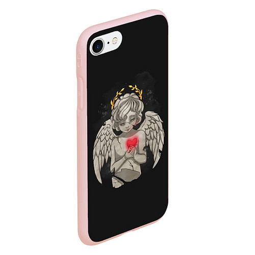 Чехол iPhone 7/8 матовый Разбитый ангел / 3D-Светло-розовый – фото 2