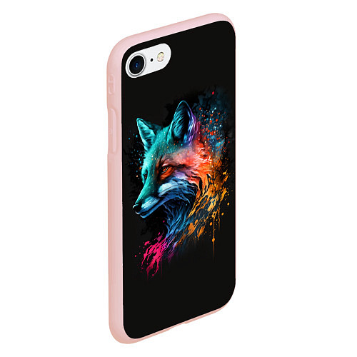 Чехол iPhone 7/8 матовый Неоновая лисичка / 3D-Светло-розовый – фото 2