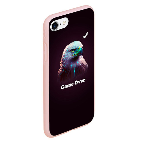 Чехол iPhone 7/8 матовый Hawk-game over / 3D-Светло-розовый – фото 2