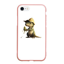 Чехол iPhone 7/8 матовый Baby T-Rex, цвет: 3D-светло-розовый