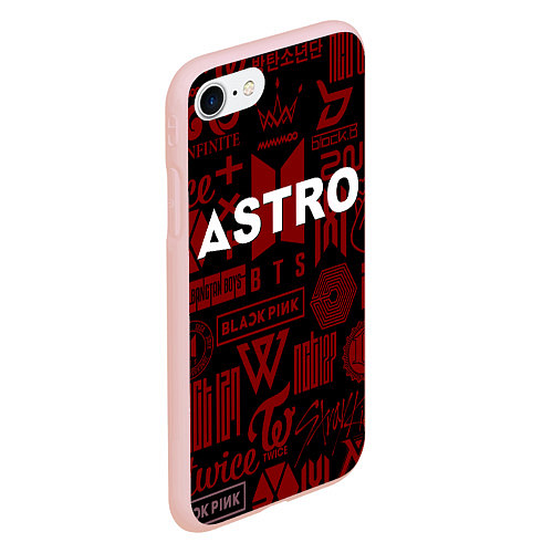 Чехол iPhone 7/8 матовый Astro k-pop pattern / 3D-Светло-розовый – фото 2