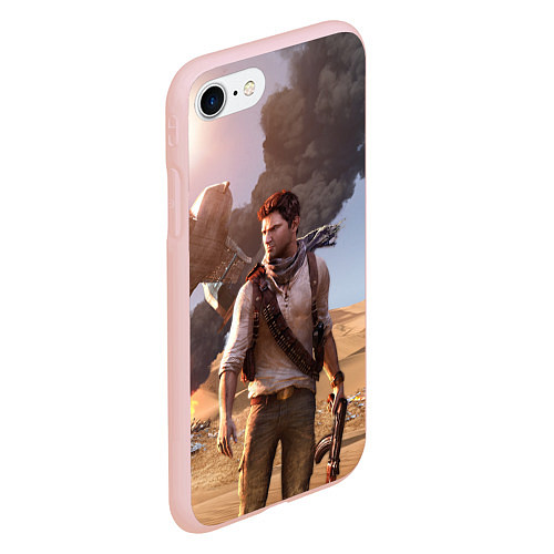 Чехол iPhone 7/8 матовый Uncharted 3 / 3D-Светло-розовый – фото 2