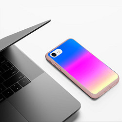 Чехол iPhone 7/8 матовый Неоновые краски космоса, цвет: 3D-светло-розовый — фото 2