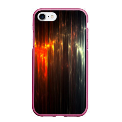 Чехол iPhone 7/8 матовый Космос сияние, цвет: 3D-малиновый