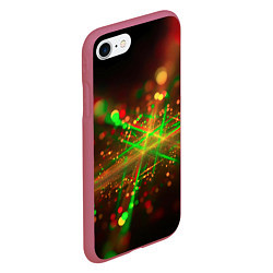 Чехол iPhone 7/8 матовый Световая проекция, цвет: 3D-малиновый — фото 2