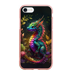 Чехол iPhone 7/8 матовый Разноцветный дракончик в лесу