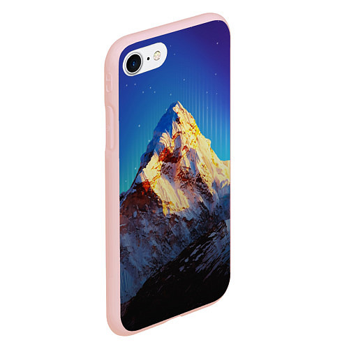 Чехол iPhone 7/8 матовый Космический эверест / 3D-Светло-розовый – фото 2