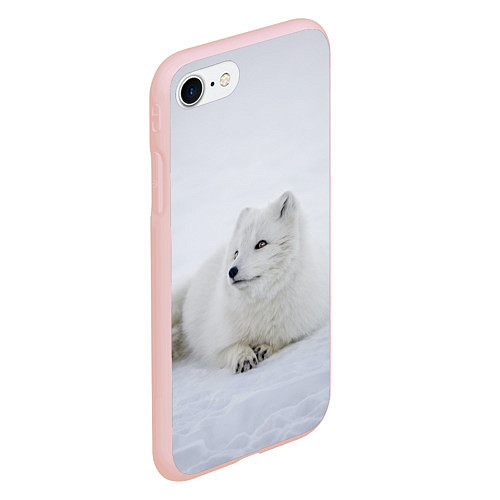 Чехол iPhone 7/8 матовый Полярная лисичка / 3D-Светло-розовый – фото 2