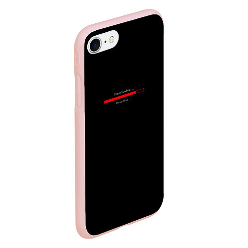 Чехол iPhone 7/8 матовый Надпись Future loading / 3D-Светло-розовый – фото 2