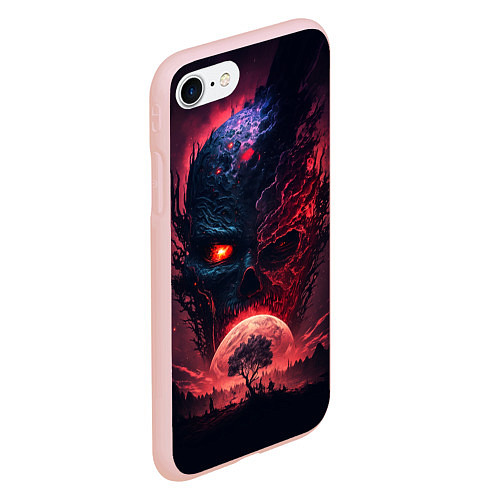 Чехол iPhone 7/8 матовый Планета демонов / 3D-Светло-розовый – фото 2