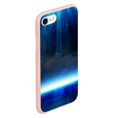 Чехол iPhone 7/8 матовый Звездопад в океане / 3D-Светло-розовый – фото 2
