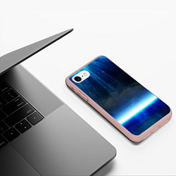 Чехол iPhone 7/8 матовый Звездопад в океане, цвет: 3D-светло-розовый — фото 2
