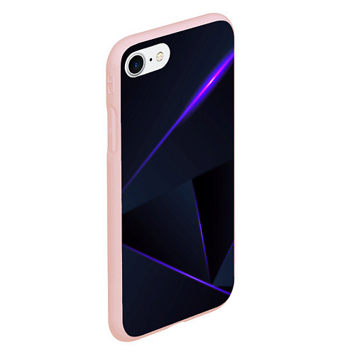 Чехол iPhone 7/8 матовый Geometry stripes neon stiil / 3D-Светло-розовый – фото 2