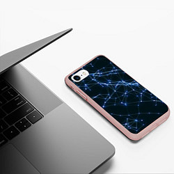 Чехол iPhone 7/8 матовый Нейросети абстракция, цвет: 3D-светло-розовый — фото 2