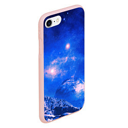 Чехол iPhone 7/8 матовый Бескрайний космос, цвет: 3D-светло-розовый — фото 2