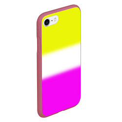 Чехол iPhone 7/8 матовый Трехцветный размытый фон, цвет: 3D-малиновый — фото 2