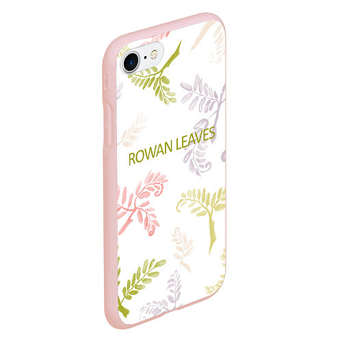Чехол iPhone 7/8 матовый Rowan leaves / 3D-Светло-розовый – фото 2