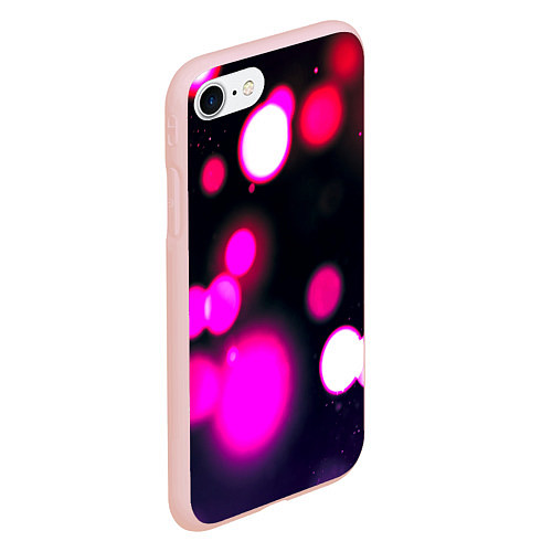 Чехол iPhone 7/8 матовый Розовые блики света / 3D-Светло-розовый – фото 2