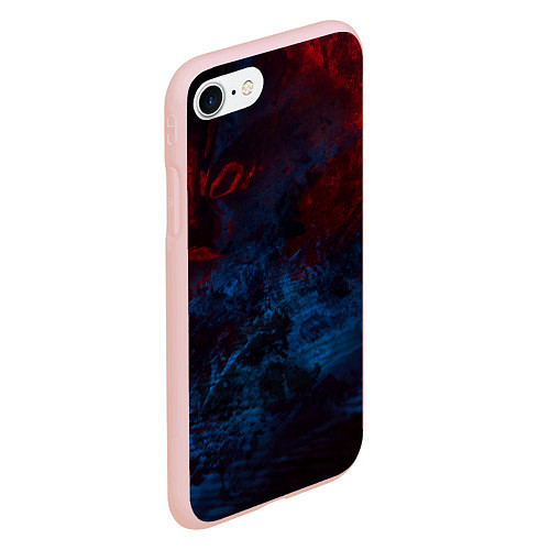 Чехол iPhone 7/8 матовый Космическая абстракция битва / 3D-Светло-розовый – фото 2