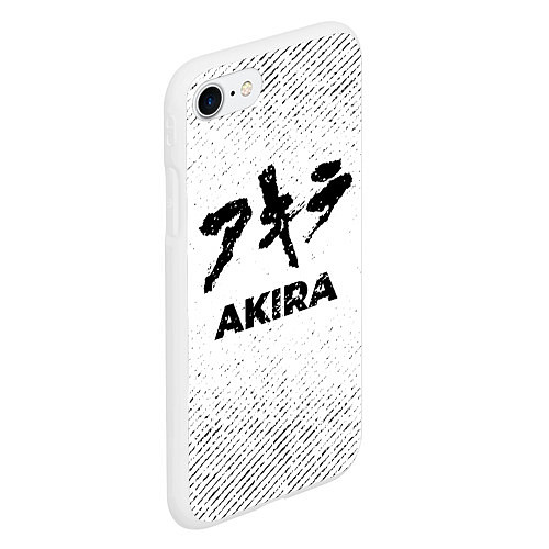 Чехол iPhone 7/8 матовый Akira с потертостями на светлом фоне / 3D-Белый – фото 2