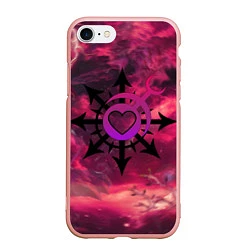 Чехол iPhone 7/8 матовый Метка хаоса Слаанеш, цвет: 3D-светло-розовый