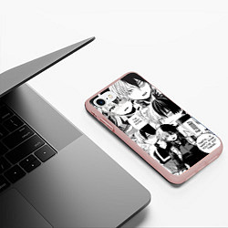 Чехол iPhone 7/8 матовый Шото Тодороки - Моя геройская академия, цвет: 3D-светло-розовый — фото 2