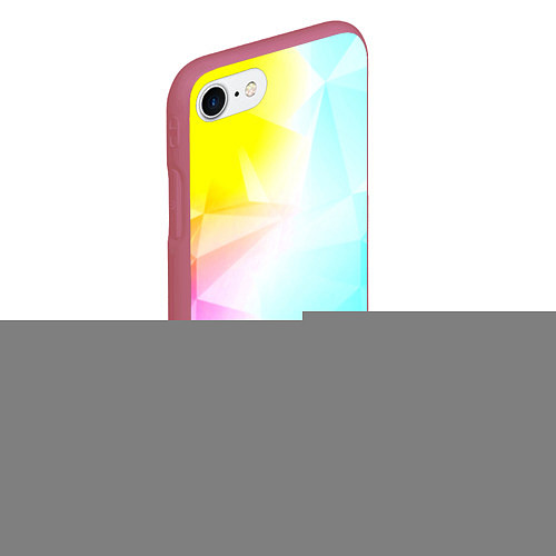 Чехол iPhone 7/8 матовый Gradient colors geometry / 3D-Малиновый – фото 2