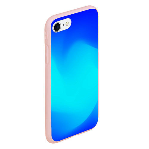 Чехол iPhone 7/8 матовый Градиент синий / 3D-Светло-розовый – фото 2