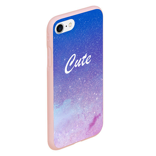 Чехол iPhone 7/8 матовый Space Cute / 3D-Светло-розовый – фото 2