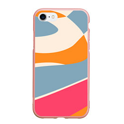 Чехол iPhone 7/8 матовый Разноцветная абстракция в стиле модерн