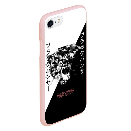 Чехол iPhone 7/8 матовый Panther black / 3D-Светло-розовый – фото 2