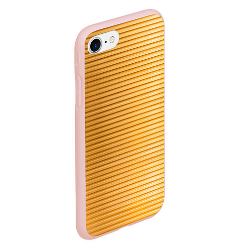 Чехол iPhone 7/8 матовый Золотистый текстурный паттерн / 3D-Светло-розовый – фото 2