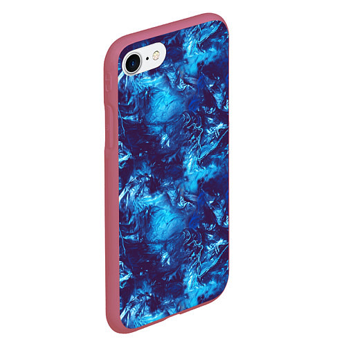 Чехол iPhone 7/8 матовый Холодная вода / 3D-Малиновый – фото 2