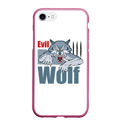 Чехол iPhone 7/8 матовый Злой волк - оскал