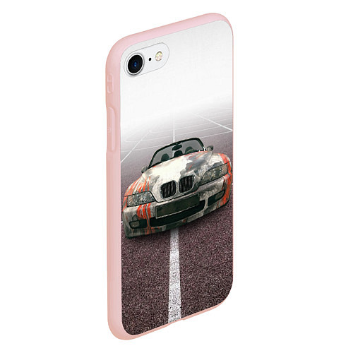 Чехол iPhone 7/8 матовый Родстер BMW Z4 / 3D-Светло-розовый – фото 2