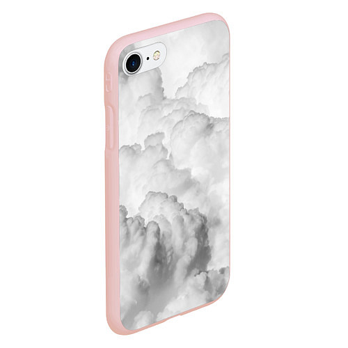 Чехол iPhone 7/8 матовый Пористые облака / 3D-Светло-розовый – фото 2