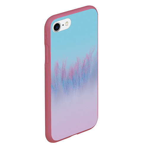 Чехол iPhone 7/8 матовый Пурпурный огонь / 3D-Малиновый – фото 2