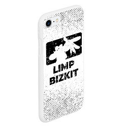 Чехол iPhone 7/8 матовый Limp Bizkit с потертостями на светлом фоне, цвет: 3D-белый — фото 2