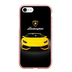 Чехол iPhone 7/8 матовый Итальянский спорткар Lamborghini Aventador