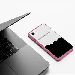 Чехол iPhone 7/8 матовый Выше, чем облака, цвет: 3D-малиновый — фото 2