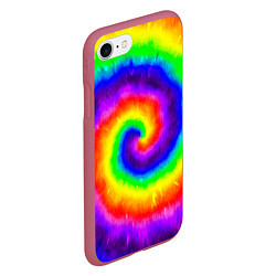 Чехол iPhone 7/8 матовый Тай-дай, цвет: 3D-малиновый — фото 2