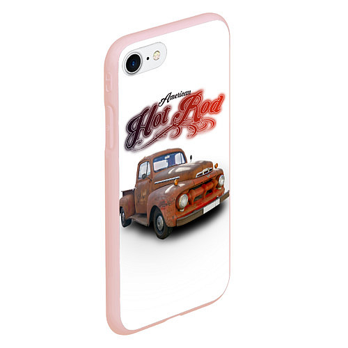 Чехол iPhone 7/8 матовый Классический хот род на базе Ford F-1 / 3D-Светло-розовый – фото 2