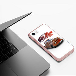 Чехол iPhone 7/8 матовый Классический хот род на базе Ford F-1, цвет: 3D-светло-розовый — фото 2