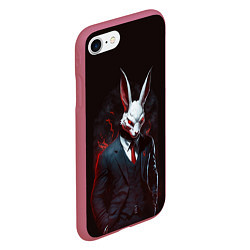 Чехол iPhone 7/8 матовый Devil rabbit, цвет: 3D-малиновый — фото 2
