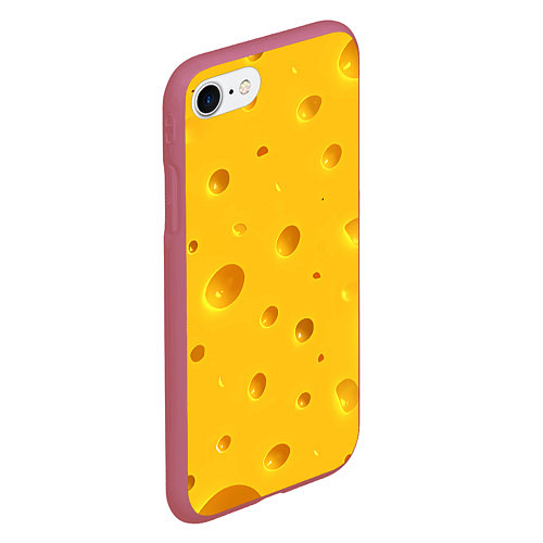 Чехол iPhone 7/8 матовый Сырная текстура / 3D-Малиновый – фото 2