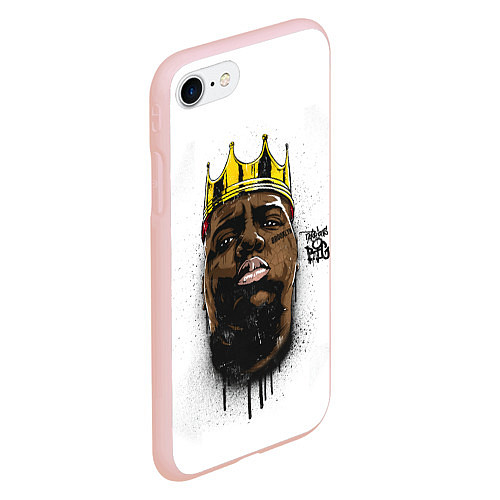 Чехол iPhone 7/8 матовый The Notorious B I G / 3D-Светло-розовый – фото 2